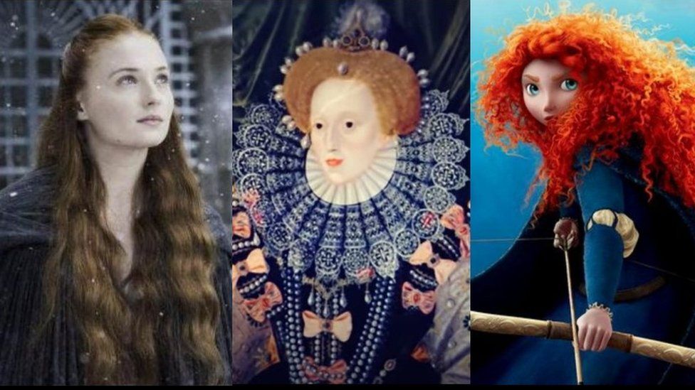 Sansa Stark, Queen Elizabeth I, Merida
