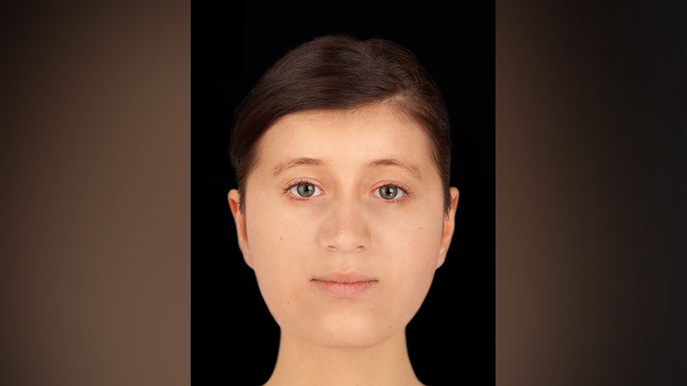 Facial reconstruction of Trumpington Anglo-Saxon woman, 16